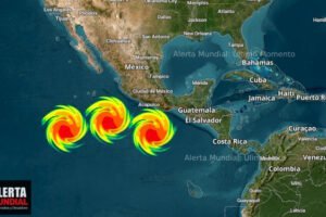 Tres ciclones podrían impactar México en los próximos siete días