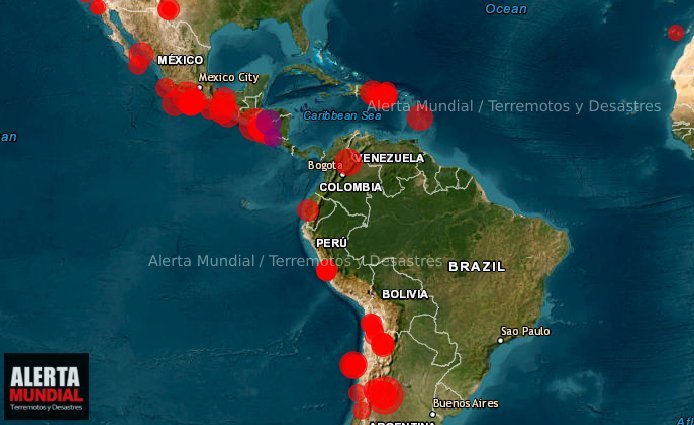 Tiembla en Todos Lados desde México, Argentina, Chile, hasta Colombia, Perú, El Salvador Panamá y Honduras