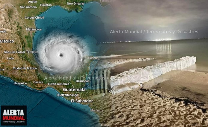 El mar empieza alejarse en Progreso, Yucatán ante el acercamiento del huracán Milton