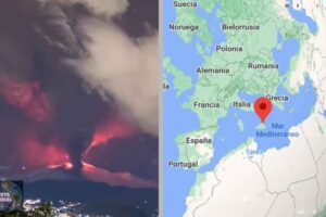 Volcán etna entra en erupción