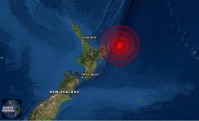 Fuerte replica de magnitud 6.4 sacude Nueva Zelanda