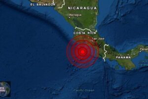 Un potente sismo sacude las costas de Costa Rica