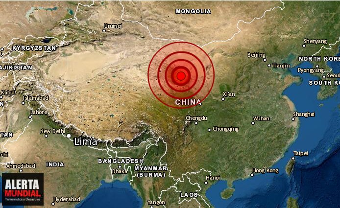 Fuerte sismo sacude Qinghai, China hace minutos..