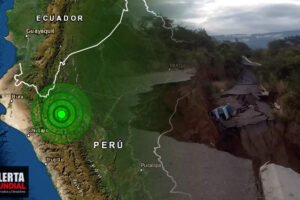 Se abre la tierra en Pururco, Amazonas, Perú por posible falla geológica