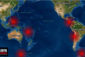 Varios sismos de 5.9, 5.5, 5.7, 5.8, 6.0 y 5.3 sin amenaza de tsunami golpea la tierra