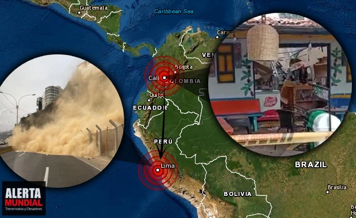 En 30 minutos 2 fuertes sismo sacude Lima, Perú y Cali, Colombia ¡Así se vivió!