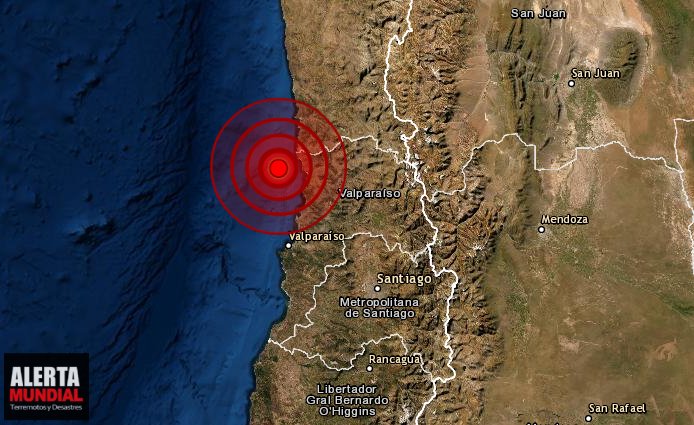 Fuerte sismo sacude la zona central de Chile