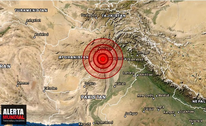 Tremendo sismo estremece Afganistán frontera con Pakistán