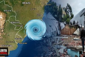 Ciclón extratropical con vientos huracanados balancea edificios y causa destrucción en Santa Catarina, Brasil