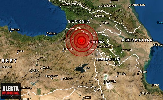 Reportan varias casas dañadas tras un fuerte sismo de magnitud 5.3 al norte de la provincia de Kars , Turquía