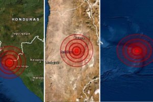 Sismos de magnitud 5.2, 6.0, 5.3, 5.7 y 5.0 se registran esta madrugada en Nicaragua, El Salvador, Honduras, Chile e Islas Sandwich del Sur