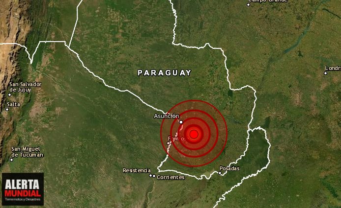 Un fuerte sismo inusual golpea el departamento de Paraguarí, Paraguay