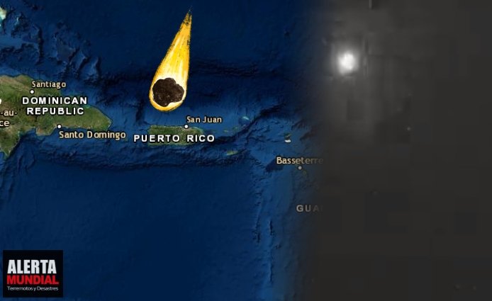 Avistan brillante y grande meteorito en dirección al sureste de Puerto Rico