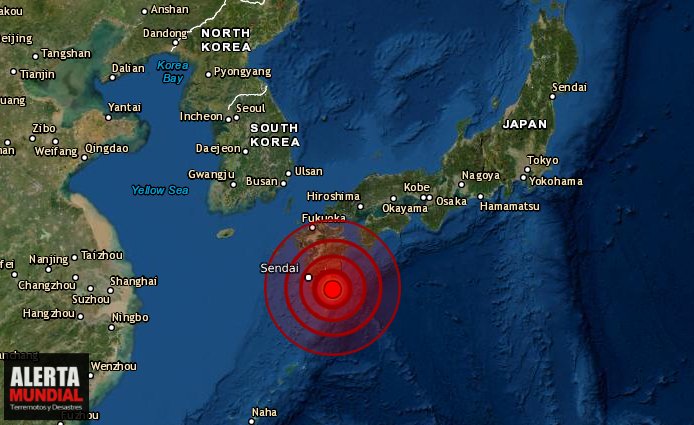 Un potente sismo sacude las costas de Japón