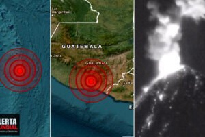 Noche de Terremotos y erupción volcánica (luego del sismo) Guatemala y Fiji pero no se emitió alerta de tsunami