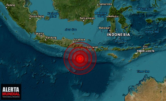 Sismo de magnitud 6,2 golpea Java Oriental y Bali, sin potencial de tsunami BMKG