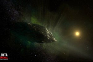 Antes que el cometa verde haga su paso por la Tierra.. Otro cometa 'alienígena' de 6 kilómetros pasa zumbando por el sol