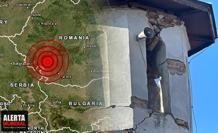 Primeras imágenes del potente sismo superficial registrado en Rumania