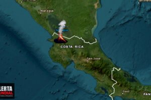El volcán Rincón de la Vieja en Costa rica registró dos erupciones