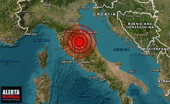 Fuerte sismo sacude el centro de Italia