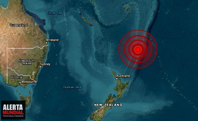 Fuerte terremoto sacude las Islas Kermadec de Nueva Zelanda