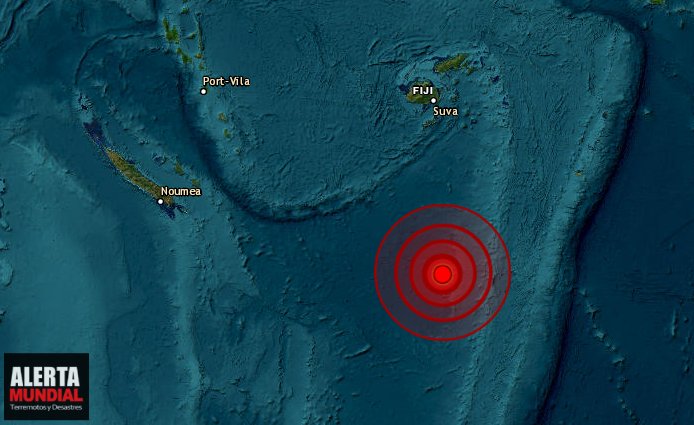 Fuerte sismo de magnitud 6.3 sacude la region de Fiji