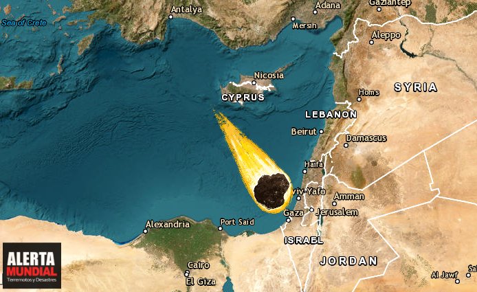 Se escuchó explosión en todo Israel y Palestina y La Especulación de que se trate de un meteorito