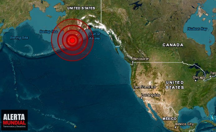 Sismo de magnitud 6.2 sacude la península de Alaska