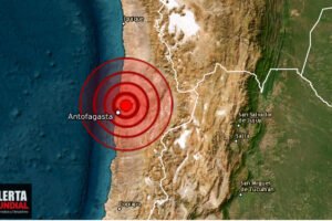 Fuerte sismo sacude la región de Antofagasta de Chile..