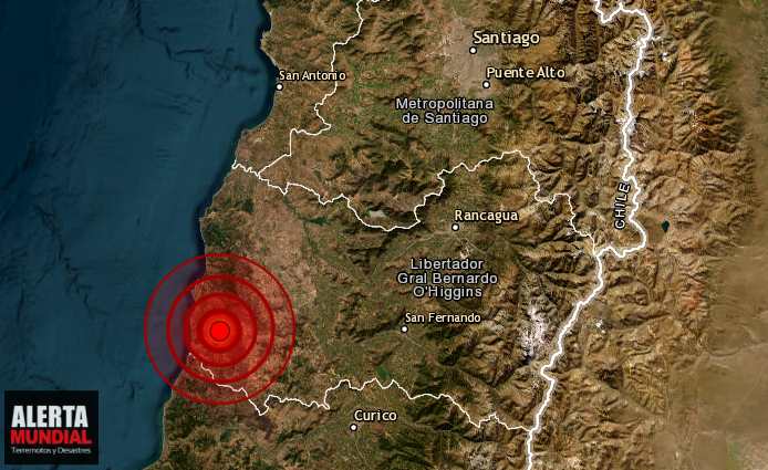 Fuerte sismo se siente en diferentes regiones de la zona central de Chile