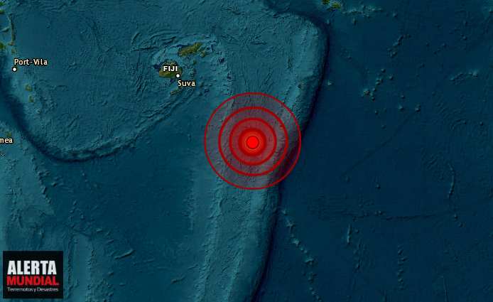 Terremoto golpea Fiji hace poco minutos sin aviso de tsunami