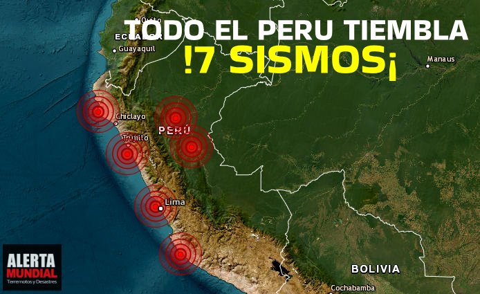 Perú enfrenta una serie de sismos en diferentes regiones en menos de 24 horas