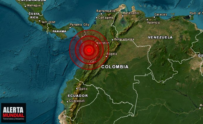 Un potente sismo sacude nuevamente Chocó, Colombia hace poco..