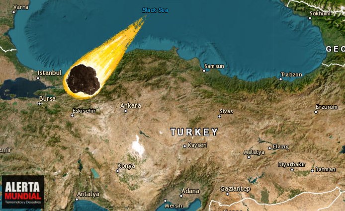 Tremendo meteorito deja una impresionante estela verdad conviertiendo en dia la noche en Turquia