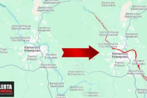 Un río en Rusia se tiñe de rojo como la sangre y los animales se niegan a entrar