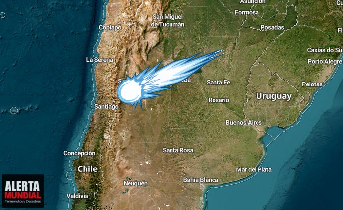 Meteorito avistado en los cielos de Santiago de Chile esta madrugada
